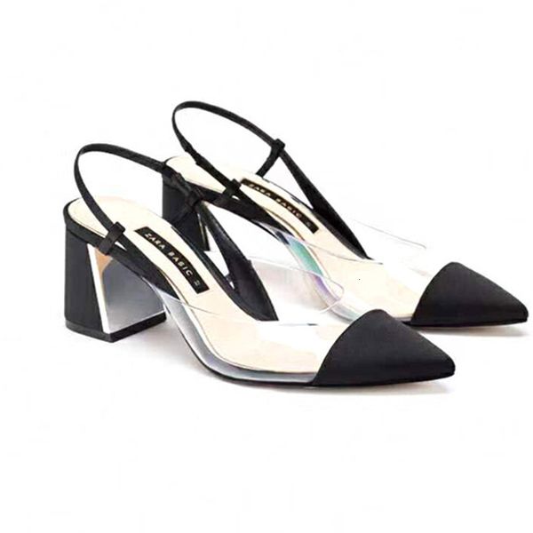 

sandals spring "-autumn stylish woman pointed clear toe to you superior girls fashion shoes french style sandals 7zm1, Black