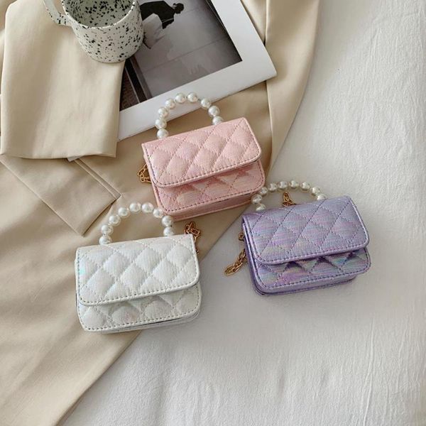

designer dinner bagevening bags ladies solid color flap messenger pu leather lattice pattern shoulder crossbody pearl chain small purse