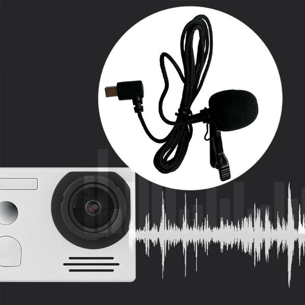 

mini hands portable usb interface black wired action camera clip lightweight external microphone accessories for firefly 8s microphones