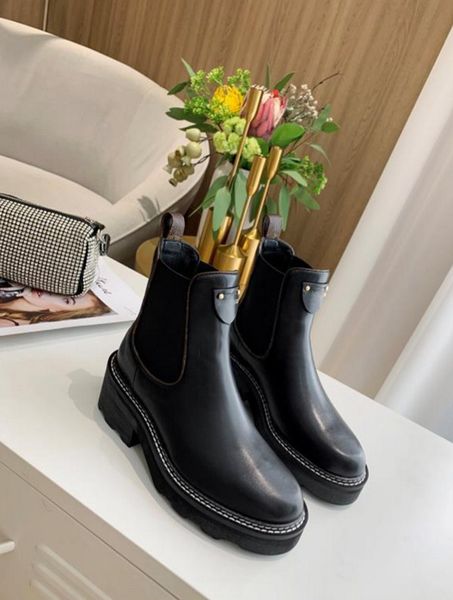 

2020 New BEAUBOURG ankle boots Women Fashion Martin Boots Designer Winter Leather Boots Top Quality With 1A8947(Dust Bags+ Box), Black