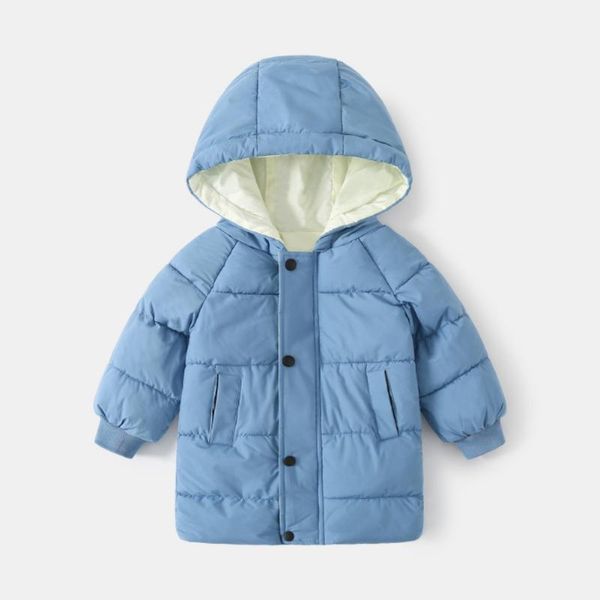 

down coat thicken warm kids winter baby hooded 2021 jacket parka outerwear children clothing 3-10t, Blue;gray