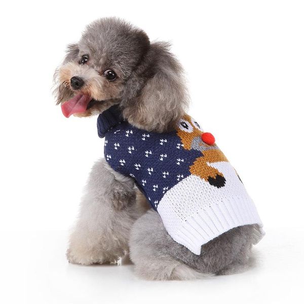 

pet christmas sweater santa claus coat dog winter warm knit clothes jumper hundepullover costume apparel