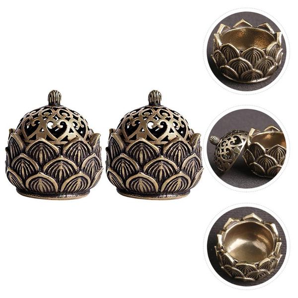 

pcs retro censer lotus shape aroma therapy burner incense deskdecor fragrance lamps