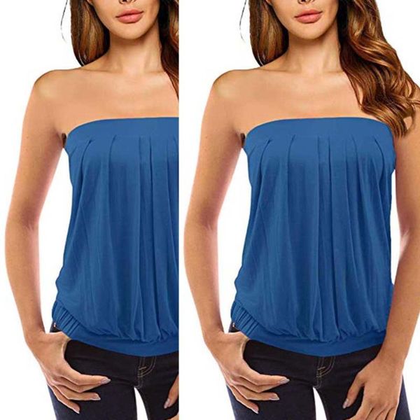 

women's tanks & camis jaycosin spring autumn 2021 women solid casual wrapped chest loose sleeveless summer blouses for fashion, White