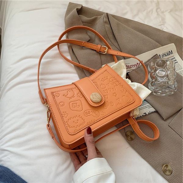 

cute shoulder printing dark pattern cartoon bag new knot underarm small foreign 2021 bow trade ripai