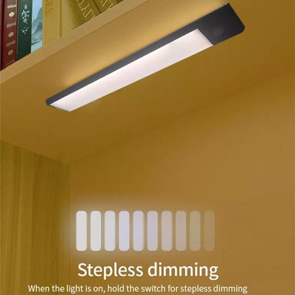 

ultra-thin led under cabinet light usb rechargeable wireless motion sensor closet wardrobe modern design smart night