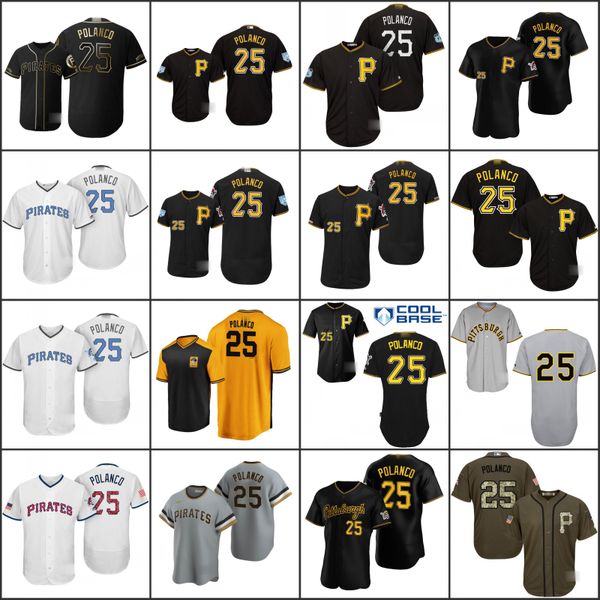

pittsburgh pirates men 25gregory polanco womenyouthjersey, Black;red