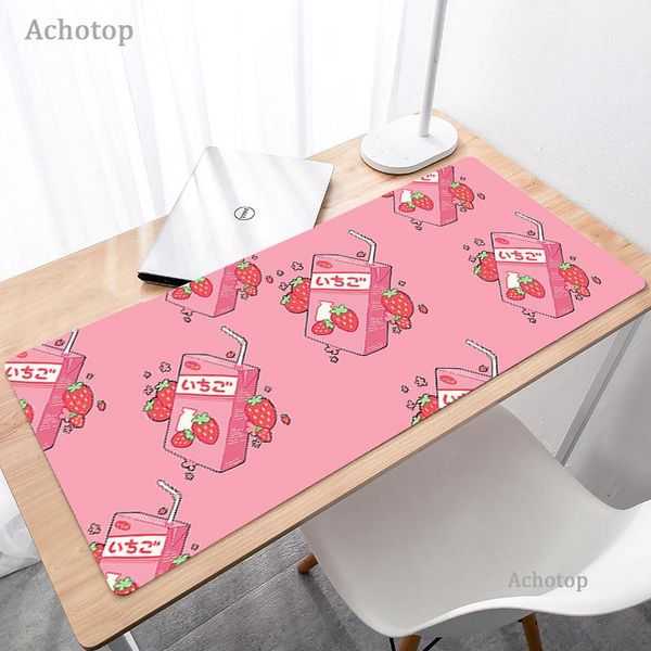 

mouse pads & wrist rests kawaii strawberry milk pad gamer large deskmousepads pc computer gaming mousepad xxl xl rug keyboard desk mat f