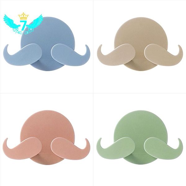 

cute plastic door hanger wall stick key hooks no trace strong viscose paste type cable management hook sticky hanging & rails