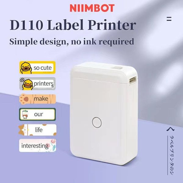 

niimbot d110 wireless label printer portable pocket handheld thermal price sticker marker home office supplies printers