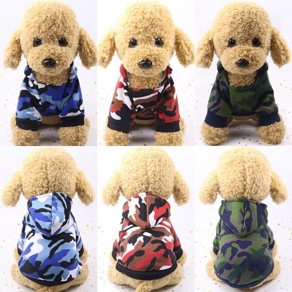 

dog apparel camouflage handsome bring cap sweater winter clothing for cotton coat jacket stain-resistant spring pets clothes pug