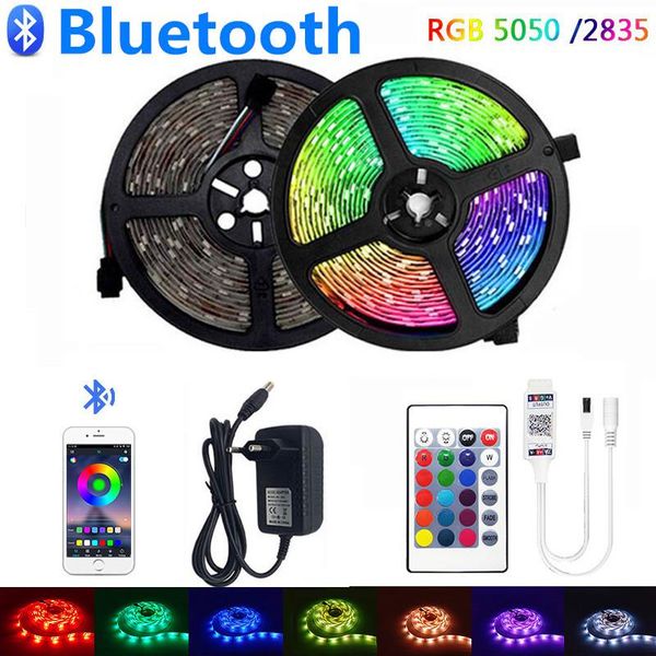 

strip light bluetooth luces led waterproof flexible lamp tape ribbon rgb 2835 with diode dc 12v 5m 10m 32.8ft 20m strips