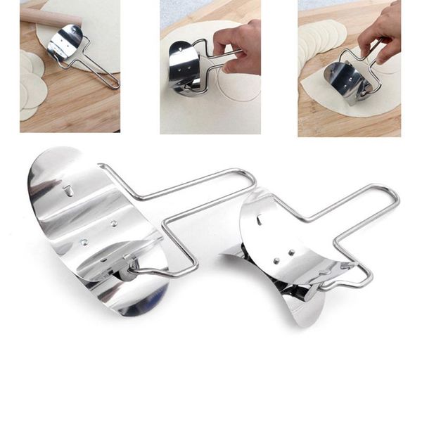 

baking & pastry tools s/l stainless steel dumpling-making dumpling skin mold dough circle roller machine maker kitchen accessories