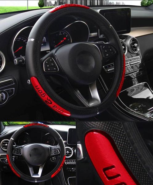 

steering wheel covers universal car cover reflective leather without inner ring elastic band breathable grip