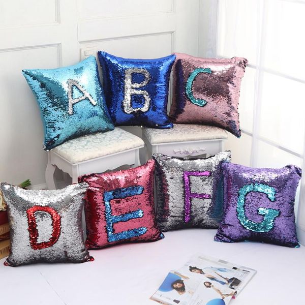 

cushion/decorative pillow 40x40cm diy sequin cushion cover magical throw pillowcase color changing reversible case for home decor kussensloo