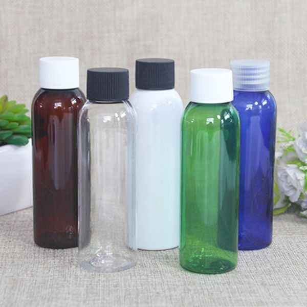 

storage bottles & jars 10pcs/lot 60ml screw cap round shoulder make-up remover bottle trial
