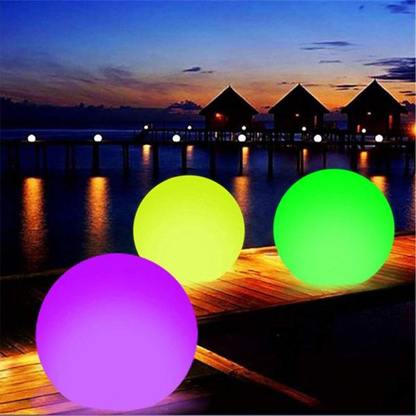 

glowing beach ball remote control led light swimming pool toy 13 colors inflatable party accessories &