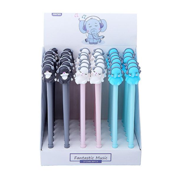 

gel pens 36 pcs/lot cartoon animal party pen cute 0.5 mm signature school office writing supplies promotional gift