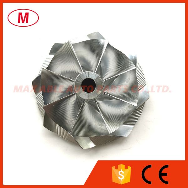

gtx2860r genii 45.66/60.00mm 8+0 blades turbochrager aluminum 2618/point milling/turbo billet compressor wheel for cartridge/chra/core