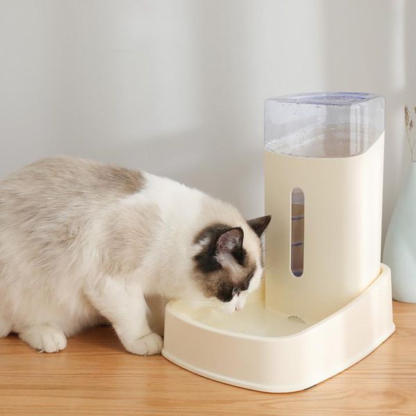 

pet bowl automatic feeder dog cat with water dispenser double drinking raised stand dish bowls supplies & feeders