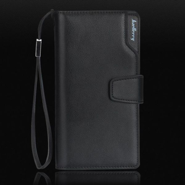 

fashion men wallet long genuine leather male clutch zipper walllets big capacity purse cellphone pocket carteira wallets, Red;black