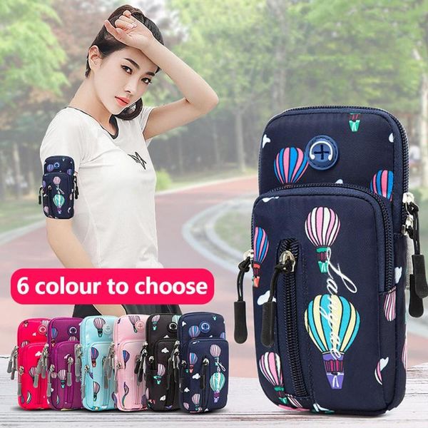 

running men women arm bags for phone money keys outdoor sports package bag with headset hole simple style band