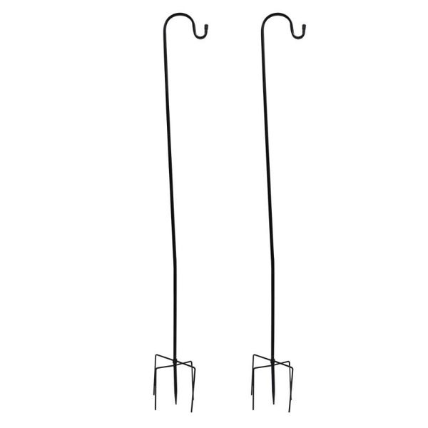 

hooks & rails 2pcs ground inserting yard garden poles streetlamp flowerpot