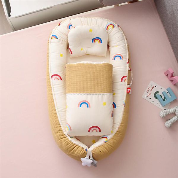 

baby cribs 50 x80 cm cotton crib with quilt portable nest mesh toddler bed bassinet for
