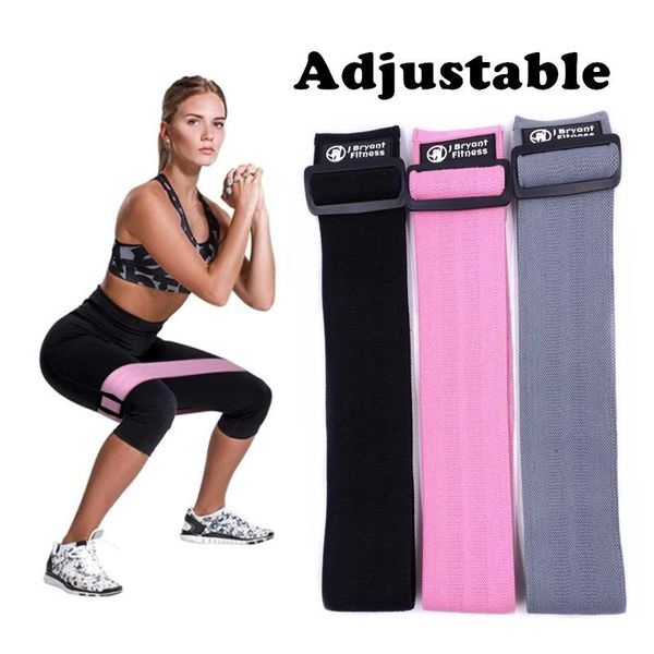 

workout booty bands set adjustable length anti slip non-roll elastic hip fitness band for women gym yoga stretching training resistance