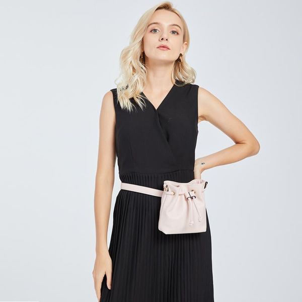 

mihaivina women waist pack chest bag female leather fanny belt fashion shoulder messenger bags travel hip bum