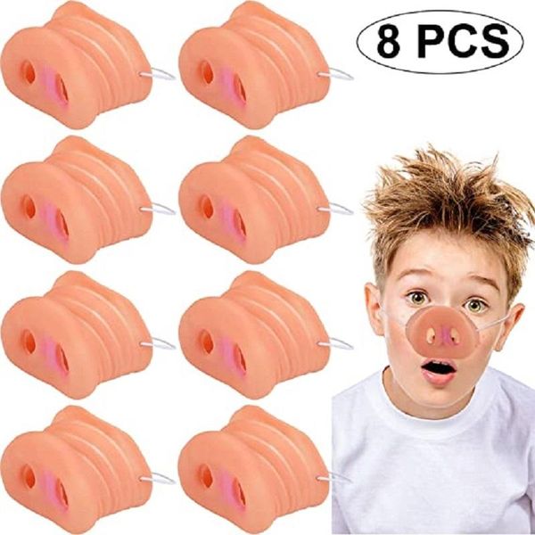 

party favor 20pcs halloween children's day children funny pig bajie big nose simulation latex gift