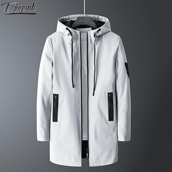 

men's mid-length jacket youth korean style slim stand-up collar casual windproof men jackets, Black;brown