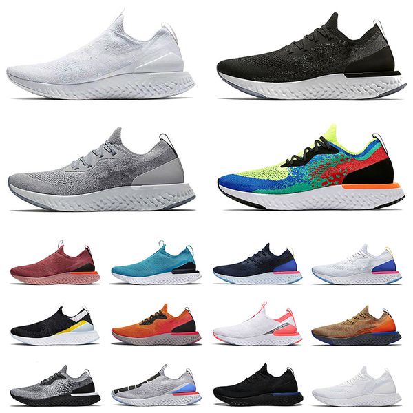 

authentic epic react fly knit 1 flynit 2 mens womens running shoes black white pink orange belgium nik grey blue sports sneakers trainers si