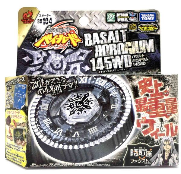 100% ORIGINALE Takara Tomy Beyblade BB104 145WD Basalt Horogium Battle Top Starter Set COME GIOCATTOLI PER I BAMBINI X0528