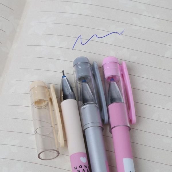 

12pcs practical cute heart dots erasable pen black blue ink magic ballpoint t5ua gel pens