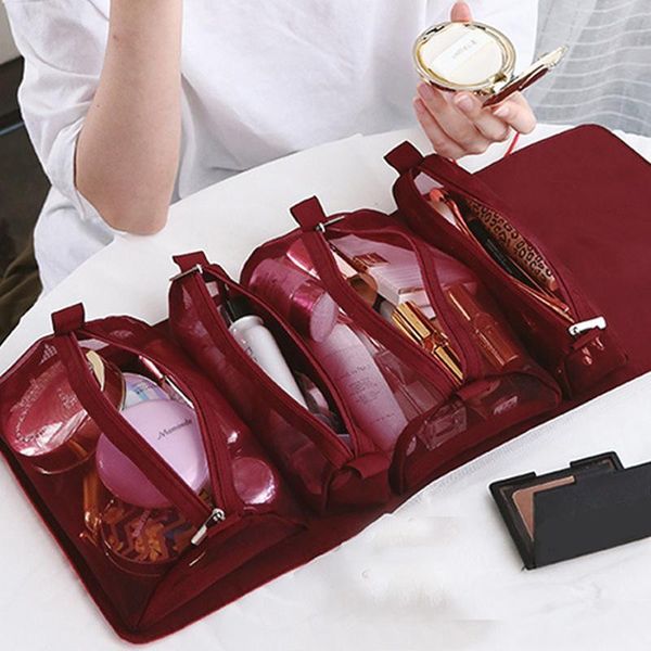 

multifunction travel cosmetic bag women makeup bags toiletries organizer waterproof for female storage removable make up cases &