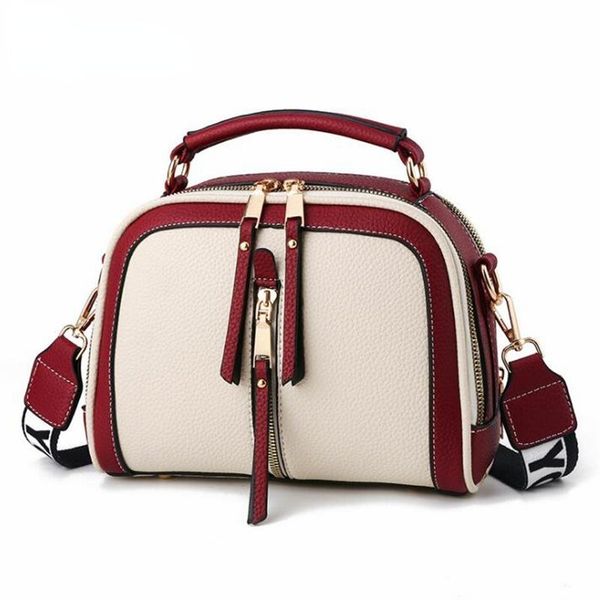 

evening bags small contrast color handle bag women crossbody phone purse fashion single shoulder zipper pu leather