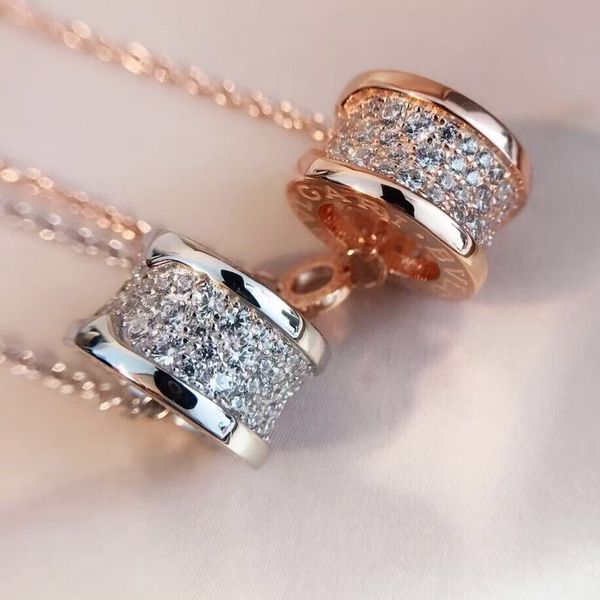 Popüler kolye Lüks resmi reprodüksiyon elmas kolye kolye En kaliteli 18 k altın kaplama aşk serisi gelişmiş AAAAA kolye yıldönümü hediyesi