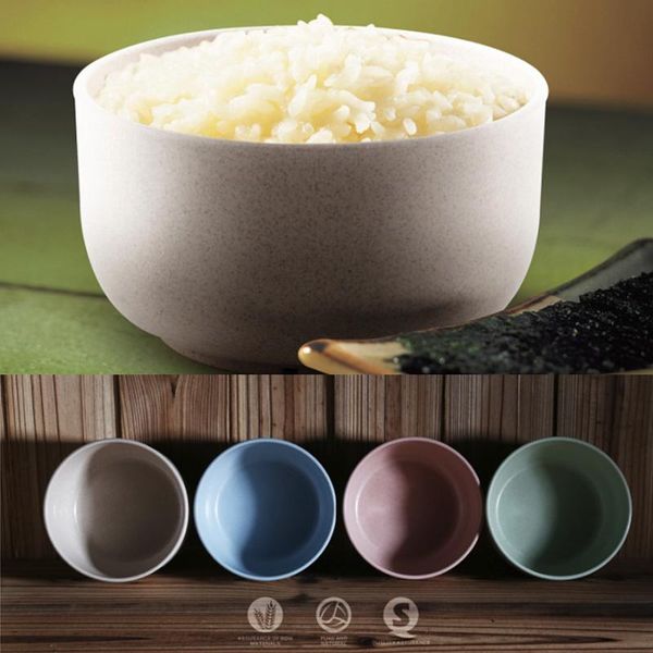 

bowls 4pcs/set bowl wheat straw environmental protection household rice salad noodle eco friendly tableware
