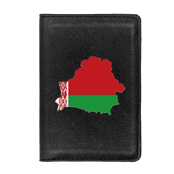 

card holders classic belarus map printing passport cover holder id case travel leather wallet, Brown;gray