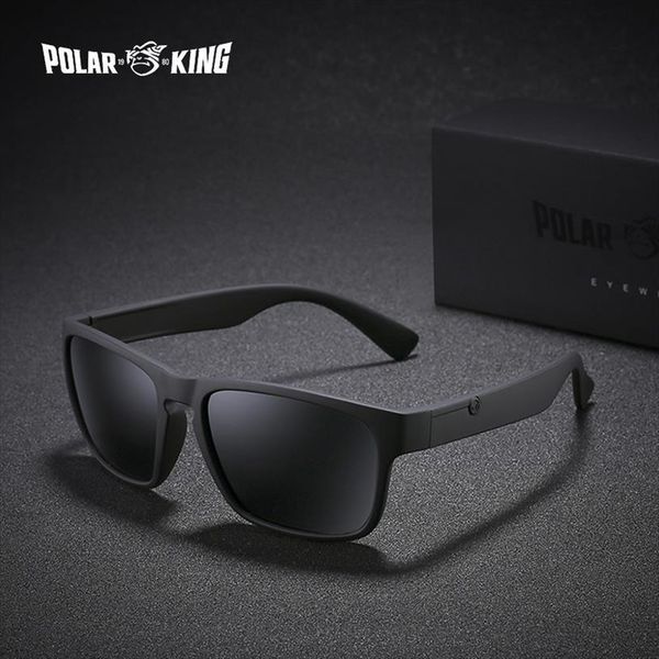 

polarking brand polarized sunglasses for men plastic oculos de sol mens fashion square driving eyewear travel sun glass, White;black