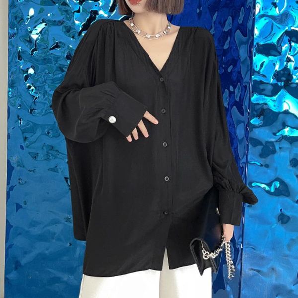 

women's blouses & shirts xuxi 2021 summer women shirt streetwear long sleeves, straight, loose and thin e2496, White