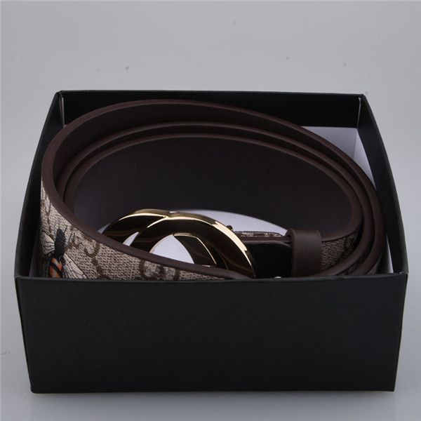 

2021 big buckle genuine leather designer leather belt leather belt belts men women honey bee belts with gift box 411ku, Black;brown