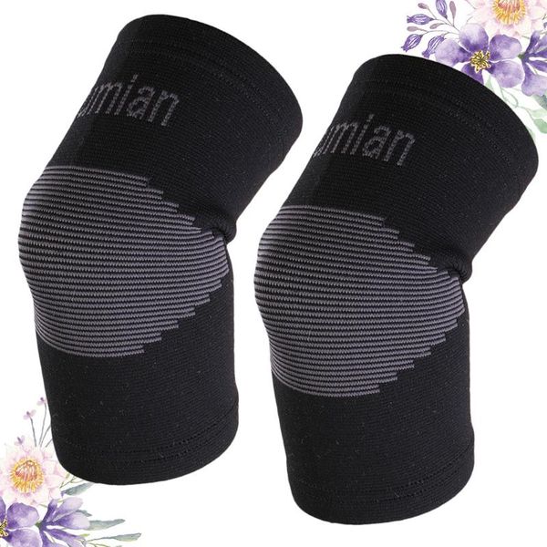 

elbow & knee pads a pair of brace sleeve sports for men, Black;gray