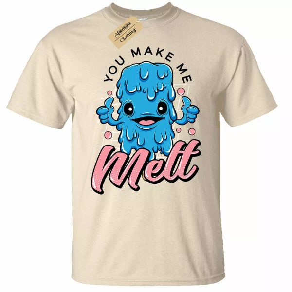 

you make me melt mens t-shirt funny ice cream, White;black