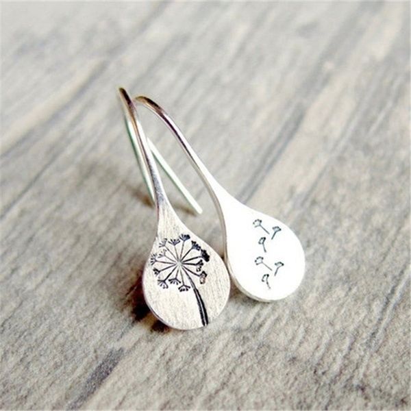 

xhw simple d stud elion of hechengsimple dandelion and earrings earrings of hecheng, Golden;silver