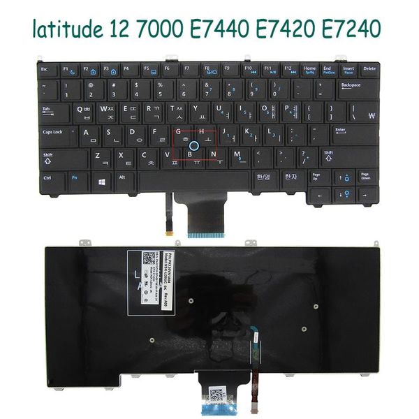

original without backlit keyboard for latitude 12 7000 e7440 e7420 e7240 lap01vc20 081n71 replacement keyboards
