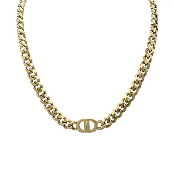 

chains 100% stainless steel thick chain necklace for women classic basic cuba clavicle gold/ sliver color, Silver