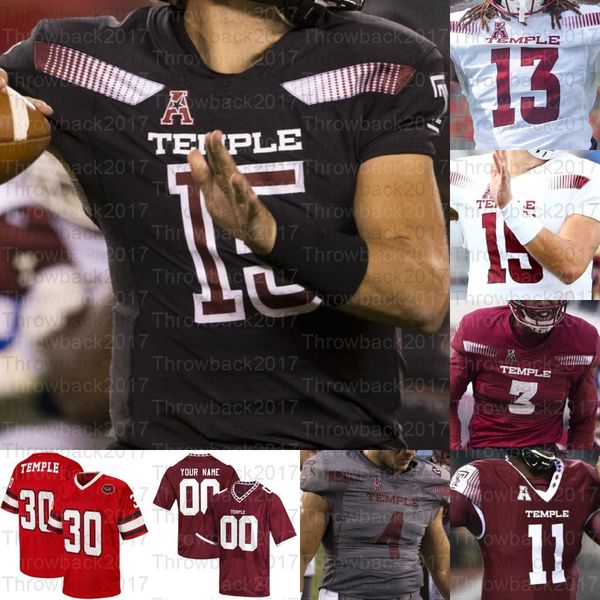 

custom temple owls college football jerseys travon williams zack mesday ryquell armstead bryant dogbe matakevich anderson wilkerson, Black