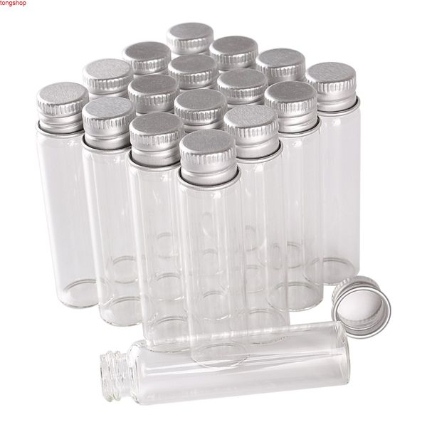 wholesale Bottiglie di vetro da 100 pezzi da 6 ml 16 * 60 mm con tappi in alluminio Mini vasetti piccoli Vialsgoods